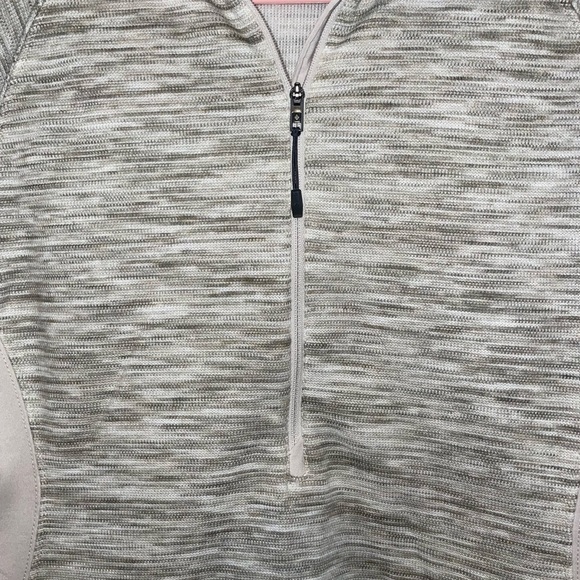 Columbia Tan and Cream Quarter Zip Sweater Pullover Size Small - Picture 2 of 8